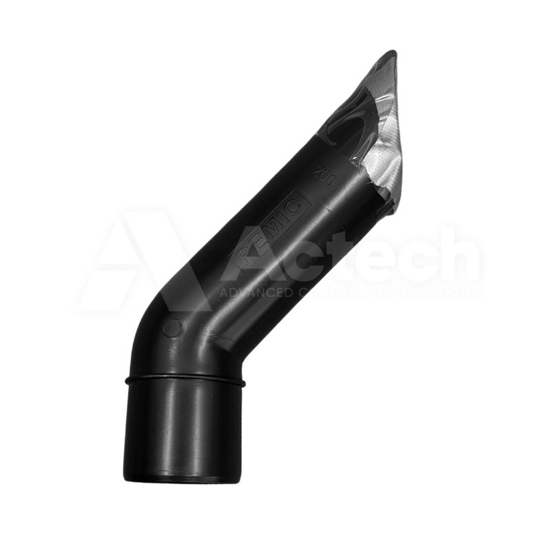 Black 45 Degree Elbow To Suit 200mm Panel - TAPED