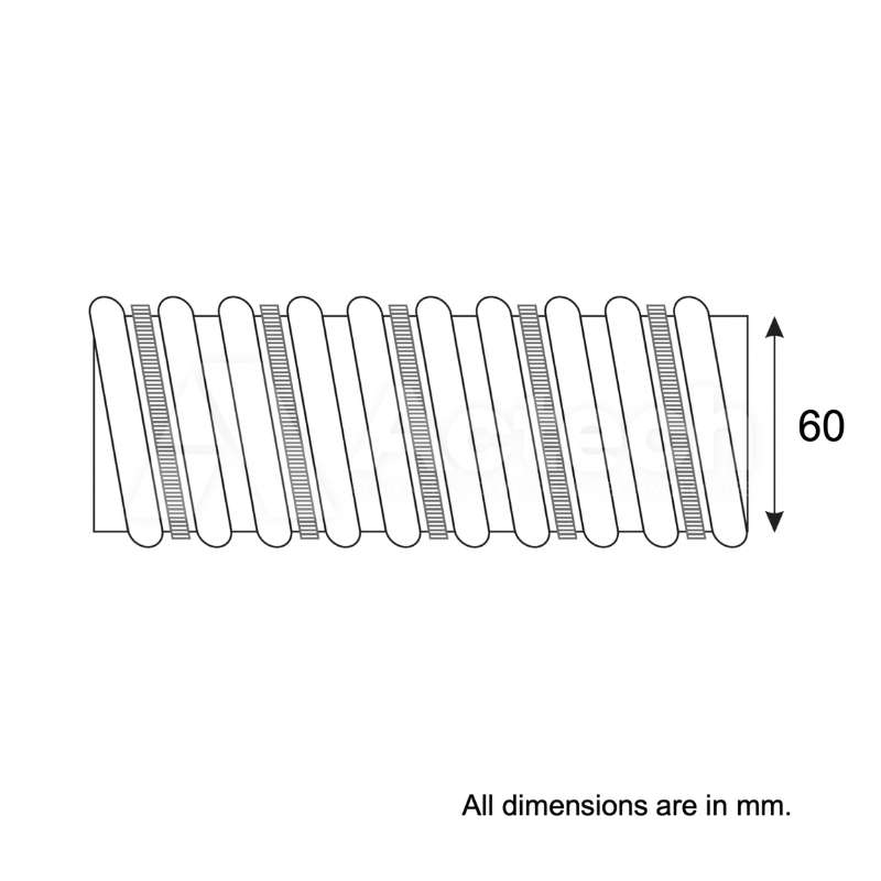 Metal Spiral Grout Tube 60mm x 2.5m