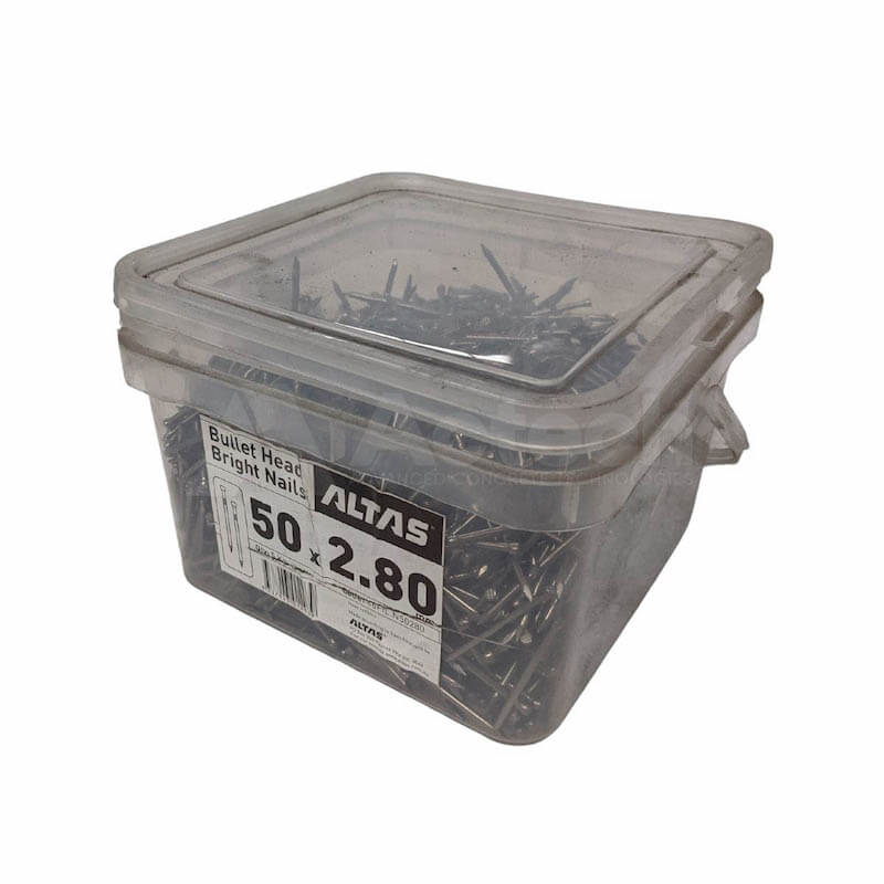 ALTAS Formwork Bullet Head Bright Nails 2.80mm x 50mm,5Kg