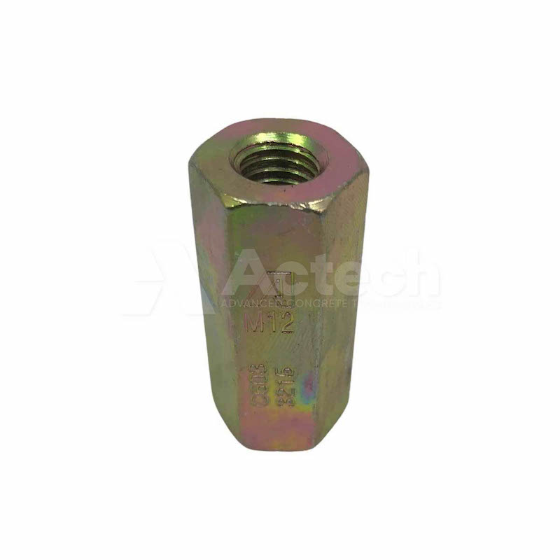 Coupler M12 x 50mm Zinc Hex
