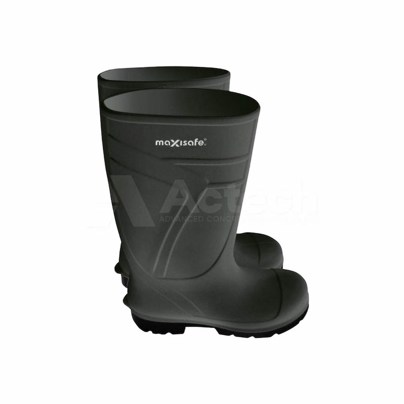 Administrator Gumboot Black with Safety Toe - size 8