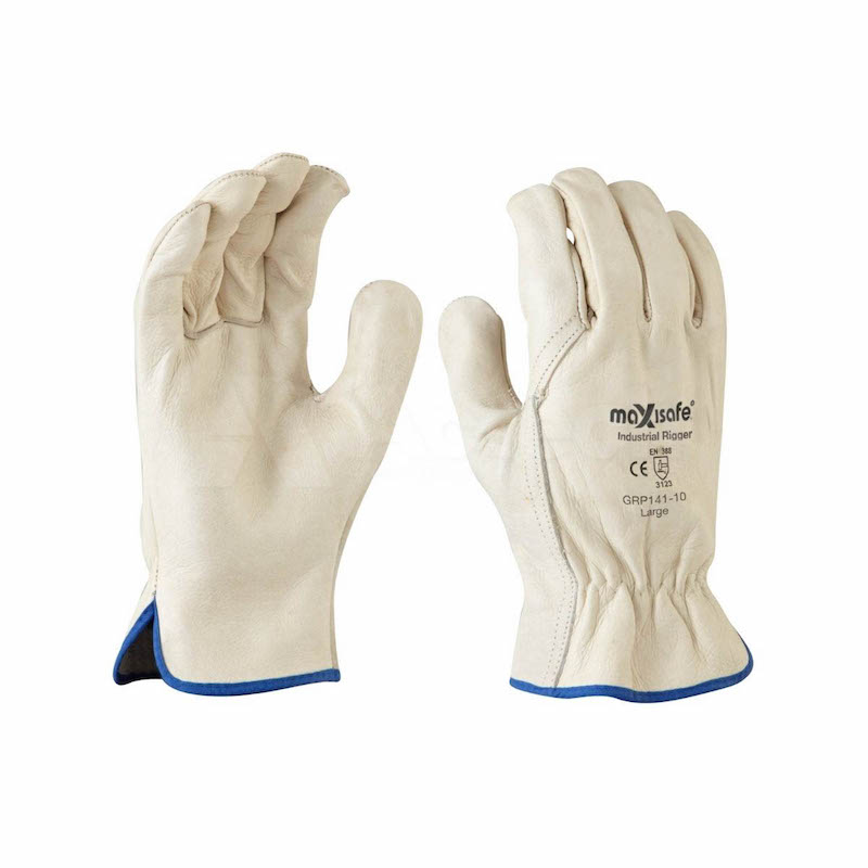 Premium Beige Cowgrain Rigger Glove - Medium