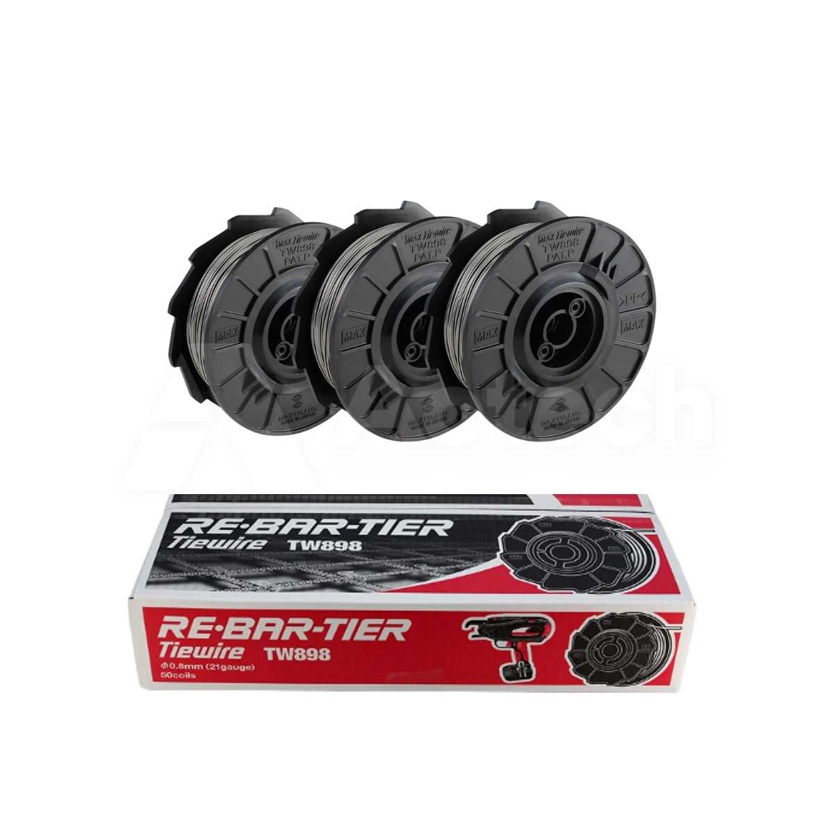 Max RB 398 Re-Bar Tier Gun + Tie Wire (25 boxes)